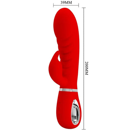PRETTY LOVE - PRESCOTT MULTIFUNKTIONS-G-SPOT-VIBRATOR ROT - Rabbit-Vibrator