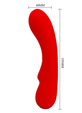 Vibrant roter silikon vibrator pretty love prescott mit ergonomischen kurven und strukturierter griffzone