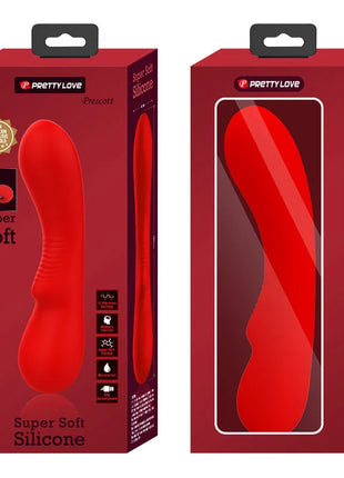 Roter, superweicher silikon vibrator preschool von prettylove für erwachsene zur intimen verwendung