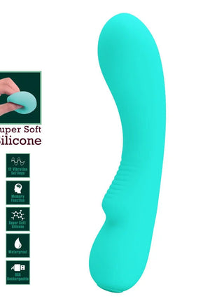 Tealfarbener superweicher silikon vibrator pretty love prescott mit ergonomischem design und strukturierter griffzone