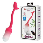 Pink weißer gradient silikon vibrator mit fischflossendesign pretty love usb aufladbar mit app steuerung