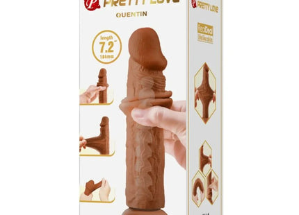 PRETTY LOVE - QUENTIN REALISTISCHER DILDO 18 CM BRAUN