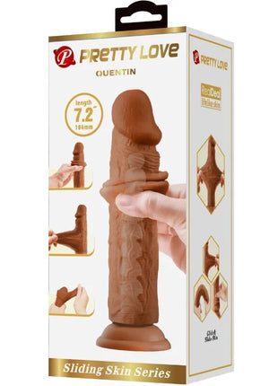 PRETTY LOVE - QUENTIN REALISTISCHER DILDO 18 CM BRAUN