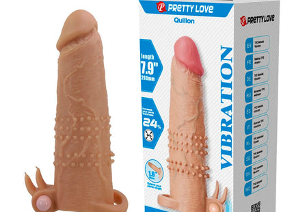 PRETTY LOVE - QUILLON PENISHÜLLE MIT KLITORISSTIMULATOR UND VIBRATION