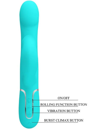 PRETTY LOVE - RABBIT VIBRATOR PEARLS AQUA GREEN - Rabbit-Vibratoren