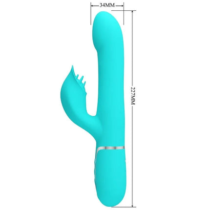 PRETTY LOVE - RABBIT VIBRATOR PEARLS AQUA GREEN - Rabbit-Vibratoren