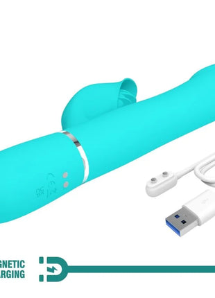 PRETTY LOVE - RABBIT VIBRATOR PEARLS AQUA GREEN - Rabbit-Vibratoren