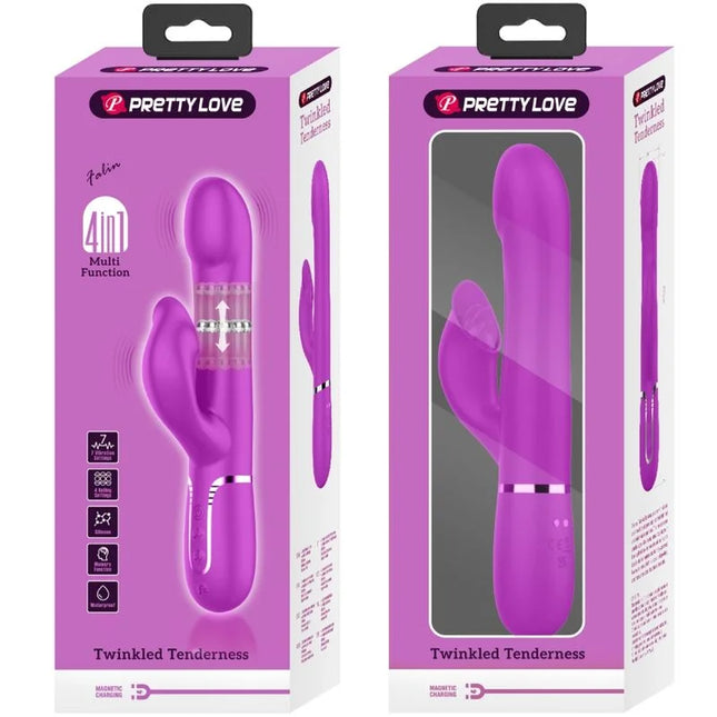 PRETTY LOVE - RABBIT VIBRATOR PERLEN VIOLET - Rabbit-Vibratoren