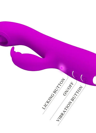 PRETTY LOVE - RACHEL WIEDERAUFLADBARER VIBRATOR MIT LILA SAUGER
