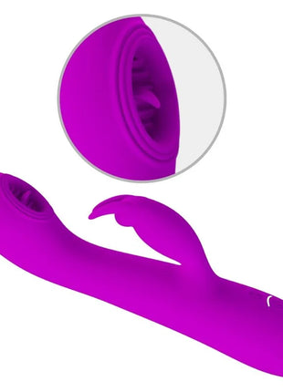 PRETTY LOVE - RACHEL WIEDERAUFLADBARER VIBRATOR MIT LILA SAUGER