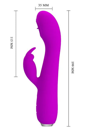 PRETTY LOVE - RACHEL WIEDERAUFLADBARER VIBRATOR MIT LILA SAUGER