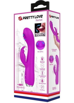 PRETTY LOVE - RACHEL WIEDERAUFLADBARER VIBRATOR MIT LILA SAUGER