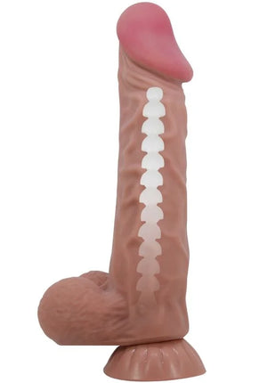 PRETTY LOVE - REALISTISCHER DILDO DER SLIDING SKIN-SERIE MIT SLIDING SKIN-SAUGNAPF BRAUN 24 CM