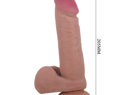 PRETTY LOVE - REALISTISCHER DILDO DER SLIDING SKIN-SERIE MIT SLIDING SKIN-SAUGNAPF BRAUN 20,5 CM