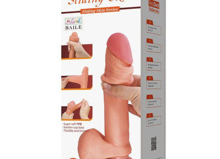 PRETTY LOVE - REALISTISCHER DILDO DER SLIDING SKIN-SERIE MIT SLIDING SKIN-SAUGNAPF BRAUN 20,5 CM
