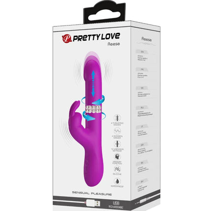 PRETTY LOVE - REESE VIBRATOR MIT LILA ROTATION - Rabbit-Vibratoren