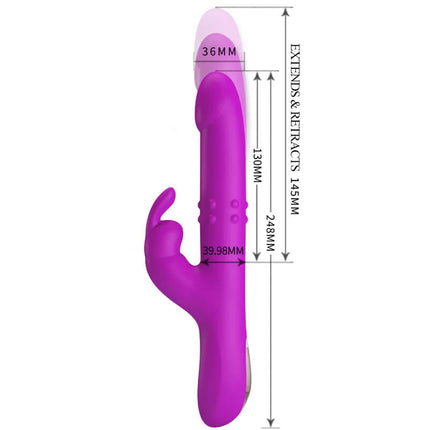 PRETTY LOVE - REESE VIBRATOR MIT LILA ROTATION - Rabbit-Vibratoren