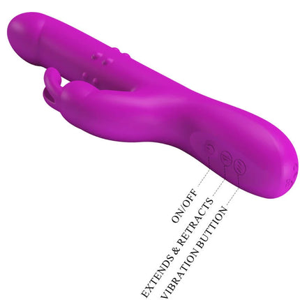 PRETTY LOVE - REESE VIBRATOR MIT LILA ROTATION - Rabbit-Vibratoren