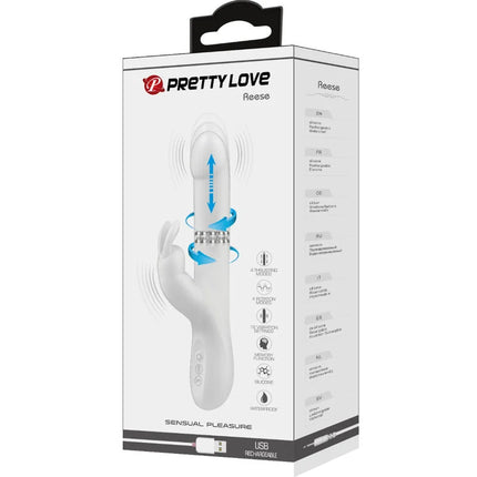 PRETTY LOVE - REESE VIBRATOR MIT SILBERNE ROTATION - Rabbit-Vibratoren