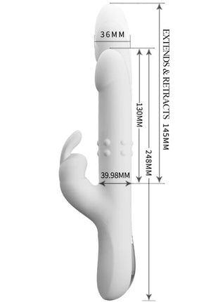 PRETTY LOVE - REESE VIBRATOR MIT SILBERNE ROTATION - Rabbit-Vibratoren