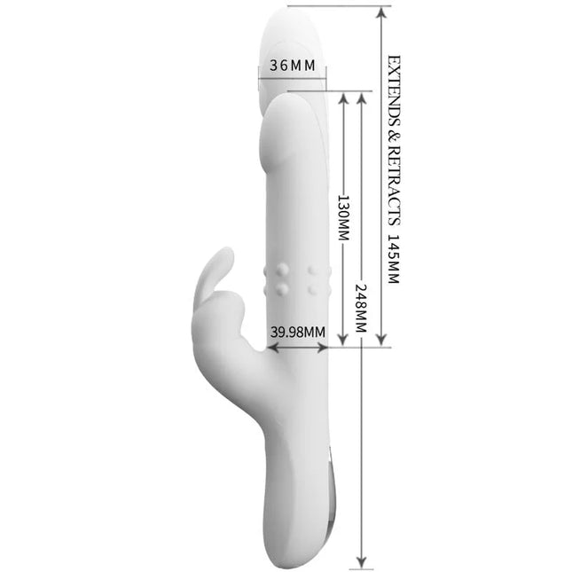PRETTY LOVE - REESE VIBRATOR MIT SILBERNE ROTATION - Rabbit-Vibratoren