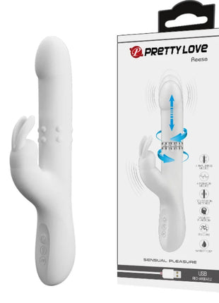 PRETTY LOVE - REESE VIBRATOR MIT SILBERNE ROTATION - Rabbit-Vibratoren