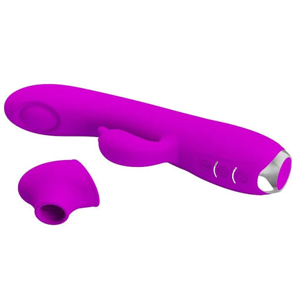 PRETTY LOVE - REGINA WIEDERAUFLADBARER VIBRATOR-SAUGER LILA - Rabbit-Vibratoren