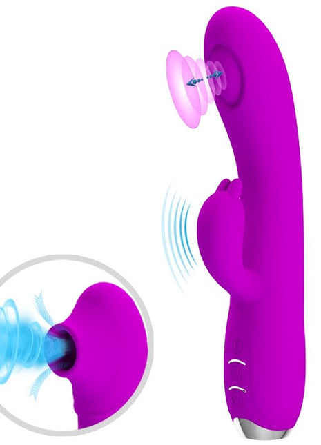 PRETTY LOVE - REGINA WIEDERAUFLADBARER VIBRATOR-SAUGER LILA - Rabbit-Vibratoren