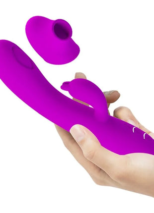 PRETTY LOVE - REGINA WIEDERAUFLADBARER VIBRATOR-SAUGER LILA - Rabbit-Vibratoren