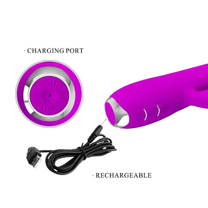 PRETTY LOVE - REGINA WIEDERAUFLADBARER VIBRATOR-SAUGER LILA - Rabbit-Vibratoren