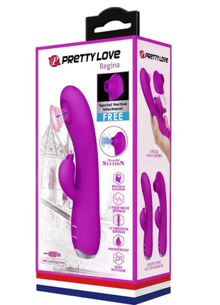 PRETTY LOVE - REGINA WIEDERAUFLADBARER VIBRATOR-SAUGER LILA - Rabbit-Vibratoren