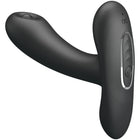 Schwarzer pretty love remington anal- und vaginal-vibrationsmassager aus silikon mit ergonomischem design und silbernem knop