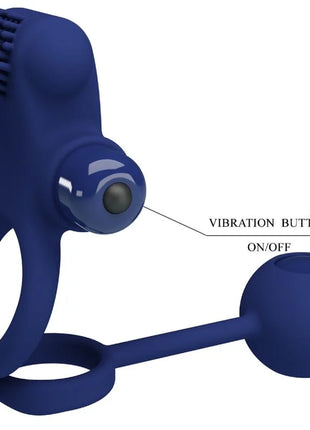 PRETTY LOVE - REMINGTON DOPPELVIBRATIONSRING MIT STECKER BLAU - Analplug