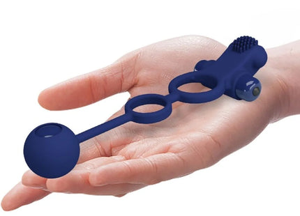 PRETTY LOVE - REMINGTON DOPPELVIBRATIONSRING MIT STECKER BLAU - Analplug