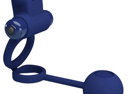 PRETTY LOVE - REMINGTON DOPPELVIBRATIONSRING MIT STECKER BLAU - Analplug