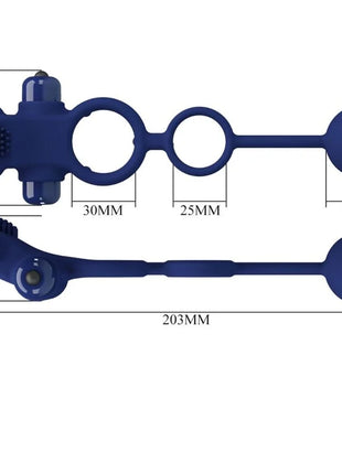 PRETTY LOVE - REMINGTON DOPPELVIBRATIONSRING MIT STECKER BLAU - Analplug