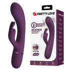 Pretty love rocco lila hasenvibrator aus superweichem silikon mit doppelte stimulation und usb aufladbar