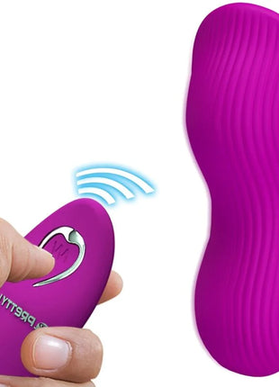 Vibrierender lila silikon fußmassager mit passender fernbedienung im produkt pretty love romario klitoris-stimulator rosa