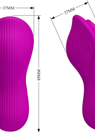 Vibranter magentafarbener silikon klitoris-stimulator mit geriffelter struktur und ergonomischem design von pretty love