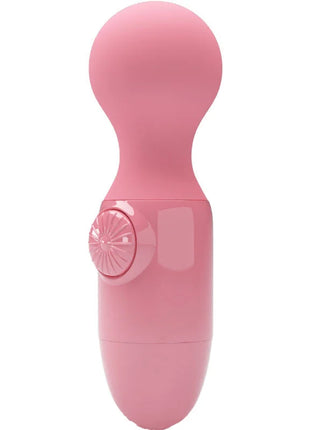 Rosa silikon-vibrationsstab mit rundem kopf und strukturierter steuerung im pretty love rosa mini persönlichermassager