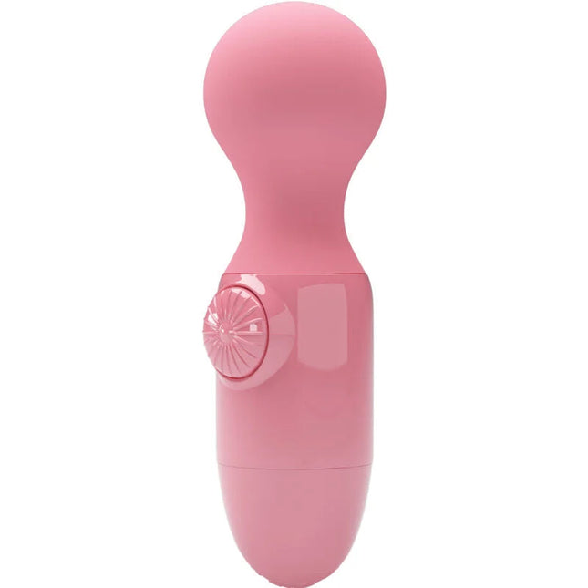 Rosa silikon-vibrationsstab mit rundem kopf und strukturierter steuerung im pretty love rosa mini persönlichermassager