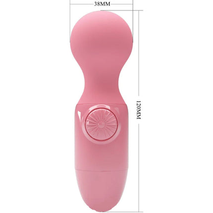 Pretty love rosa mini-personlichermassager rosa silikonvibrator mit rundem kopf und strukturierter taste