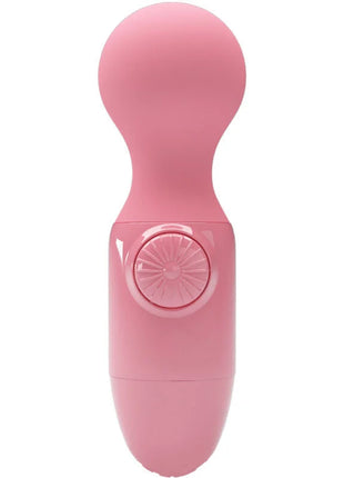 Rosa silikon vibrierender rosamini persönlicher massager mit kreisförmiger steuerungstaste und radialrillen