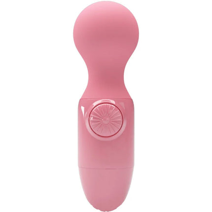 Rosa silikon vibrierender rosamini persönlicher massager mit kreisförmiger steuerungstaste und radialrillen