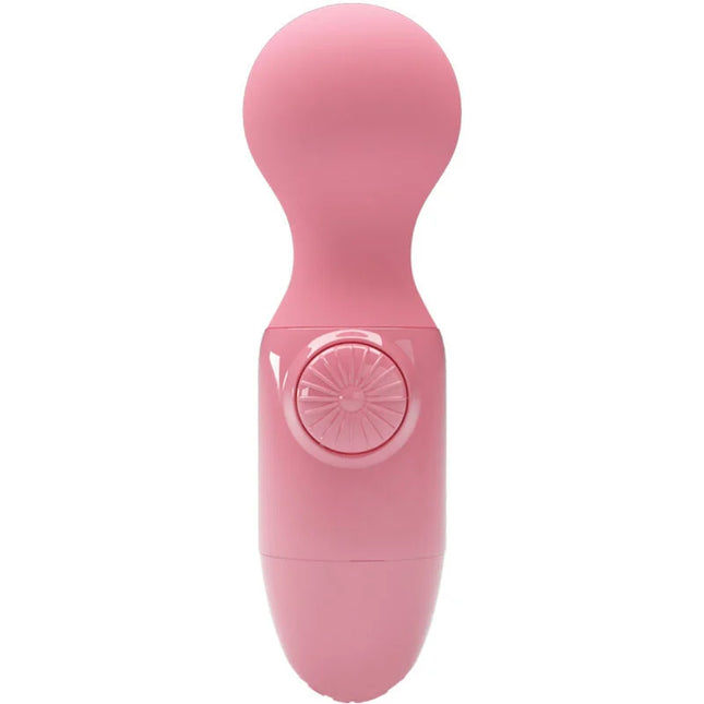 Rosa silikon vibrierender rosamini persönlicher massager mit kreisförmiger steuerungstaste und radialrillen