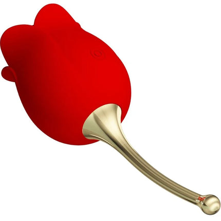 PRETTY LOVE - ROSE LOVER ROSE KLITORIS-STIMULATOR 12 VIBRATIONEN - ROT - Auflegevibratoren