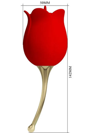 PRETTY LOVE - ROSE LOVER ROSE KLITORIS-STIMULATOR 12 VIBRATIONEN - ROT - Auflegevibratoren