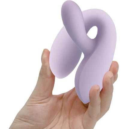 Ein weiches lavendelfarbenes silikonspielzeug mit glattem, flexiblem und ergonomischem design von pretty love rosolyn rabbit vibrator mit 10 vibrationen