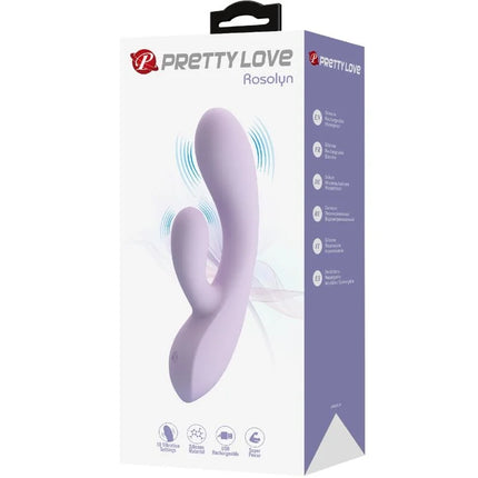 Pretty love rosolyn silikon rabbit vibrator in lila mit 10 vibrationsstufen und weichem silikonmaterial
