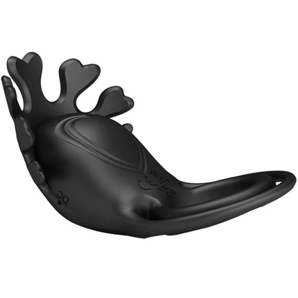 Schwarzer silikon vibratiering pretty love ruben mit herzmustern und ergonomischem design für angenehme stimulation